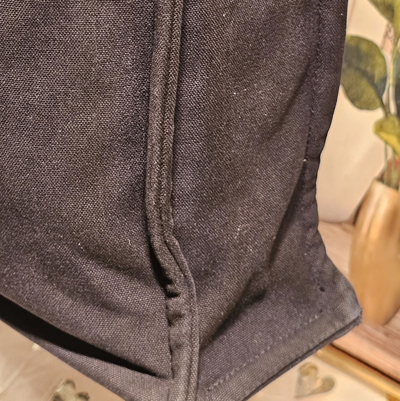 Authentic Hermes Fourre Navy Blue and Brown Canvas Tote Bag with Sturdy Design - Picture 11 of 16